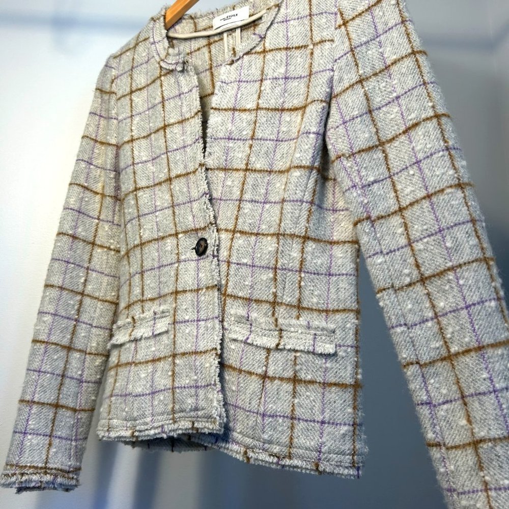 Isabel Marant Étoile | Lyra Wool-Blend Bouclé Tweed Jacket in Ecru